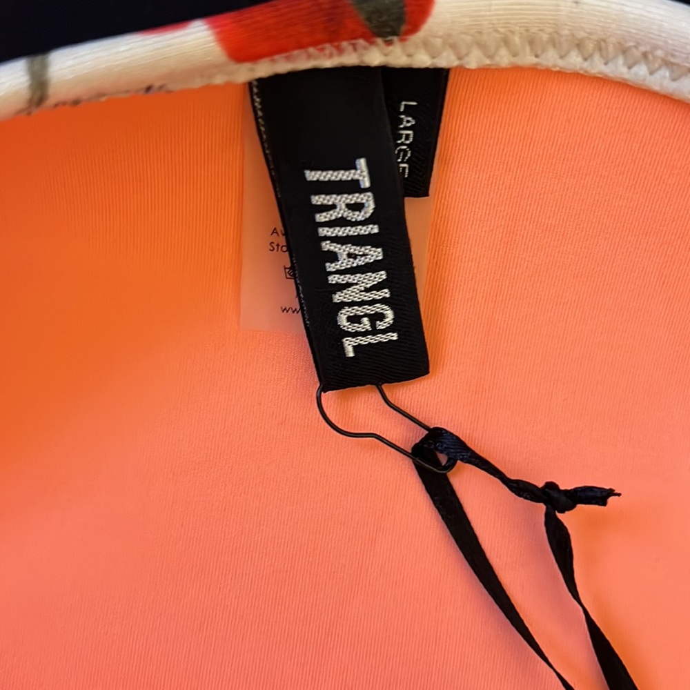 triangl swimwear Floral Print Bikini Bottom with Orange Lining - Picture 2 of 4